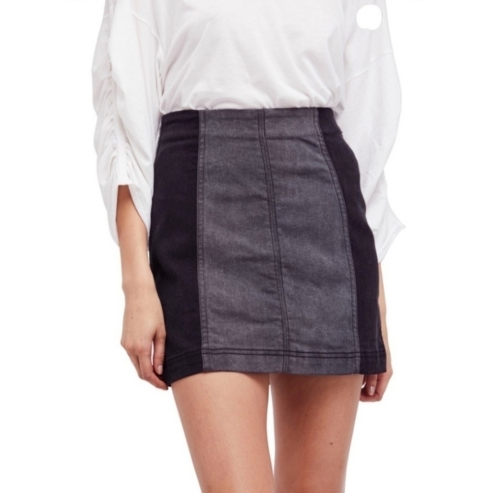 Free People Denim Mini Skirt